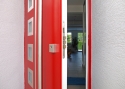 ADLO - Thermo-Außenraumtür Kasim, verglast PS552, zweifarbig, Türgriff vertikal abgerundet